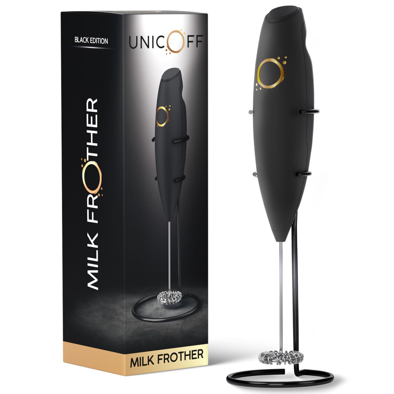 Milk Frother Matte Black Coffee Frother Kitchen Essential Hand High Quality-image