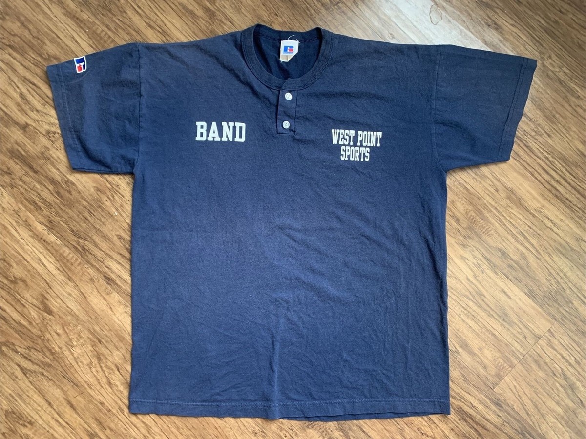 Vintage 90s Russell Athletic West Point Band Shirt XL #4 Military 