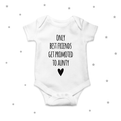 Best Friend Baby Announcement Aunty Promotion Baby Bodysuit