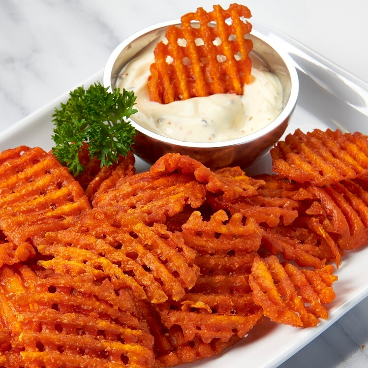 Sauce Sweet Potato Fries Frozen Air Fryer Sweet Potato Waffle Cut