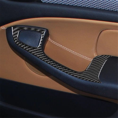 Carbon Fiber Front Armrest Door Panel Cover Trim For BMW 3 Series E46 1998-2005 - Picture 3 of 14