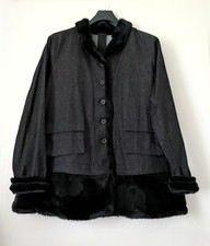 RUNDHOLZ BLACK LABEL VESTE ANTHRACITE/NOIR FOURRURE TAILLE S NEUVE/ETIQUETTE