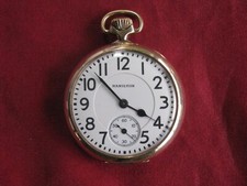Hamilton 992 21j 16s Railroad Pocket Watch, Yellow Gold Filled Case