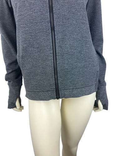 Lululemon Zip Hoodie City Trek Jacket Size 8 Heathered Black Pockets Long Sleeve - Picture 8 of 11