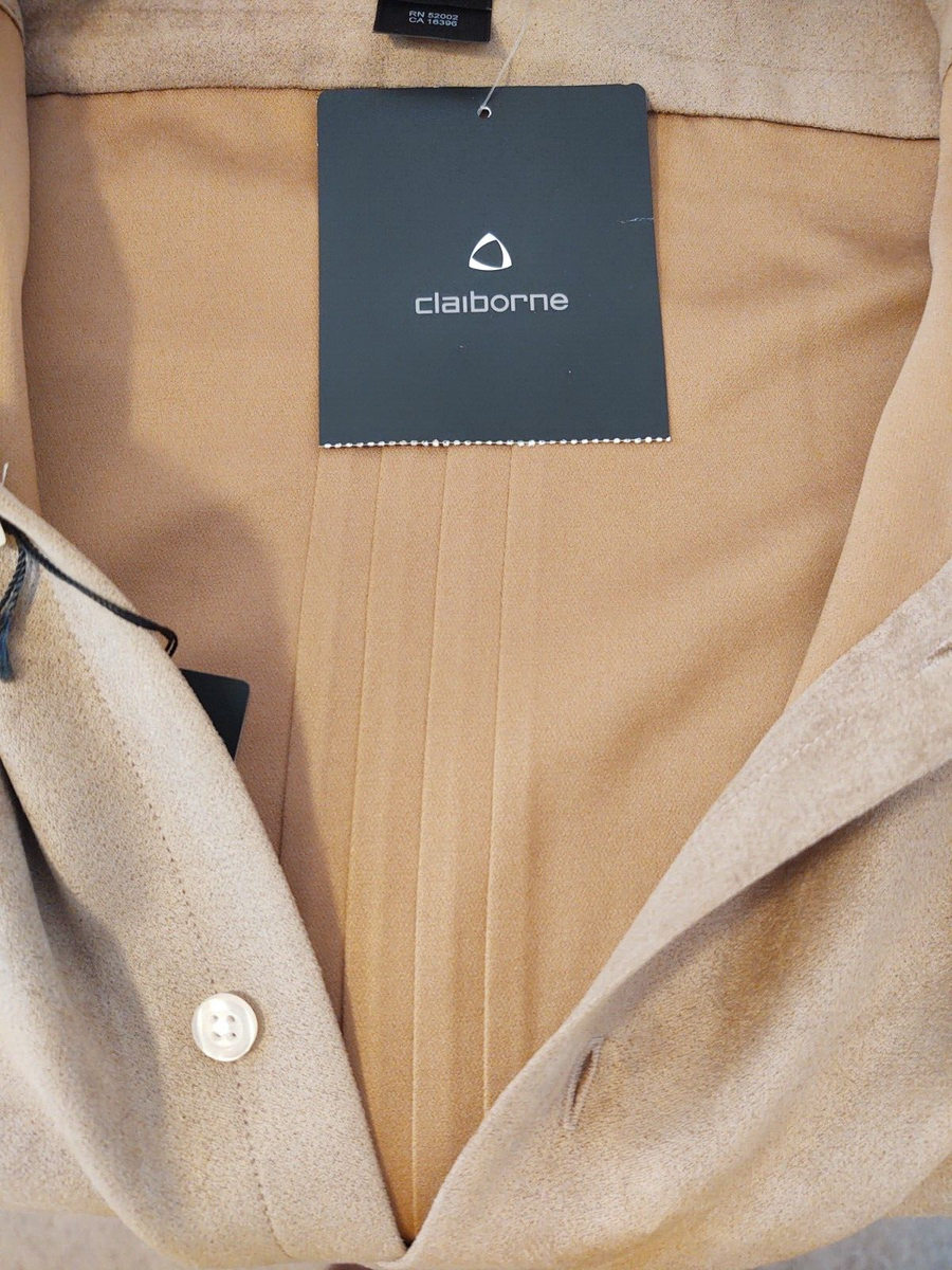 CLAIBORNE MODERN FIT SLIM CUT MEN CASUAL DRESS LONG SLEEVE SHIRT - SIZE  LARGE | eBay