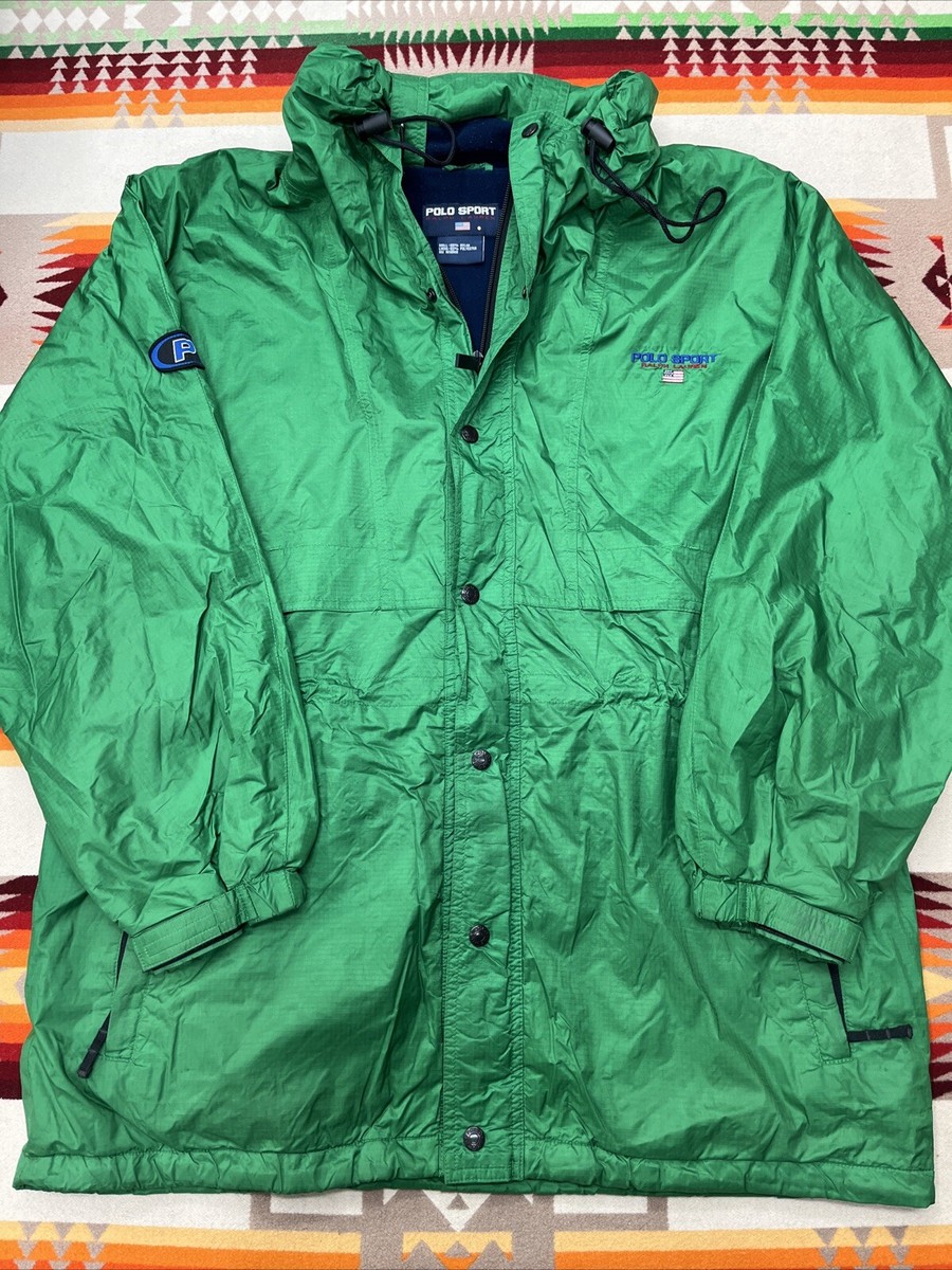 Vintage Polo Sport By Ralph Lauren Nylon Rip Stop Jacket Sz L 