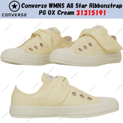 Converse WMNS All Star Ribbonstrap PG OX Cream 31315191 Women's Size