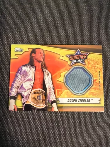 2019 Topps WWE Summerslam Dolph Ziggler 30/99 Bronze Summerslam Mat Relic Card