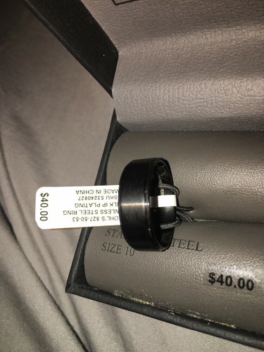 Men’s size 10 Black Stainless Steel Ring. - Picture 2 of 2