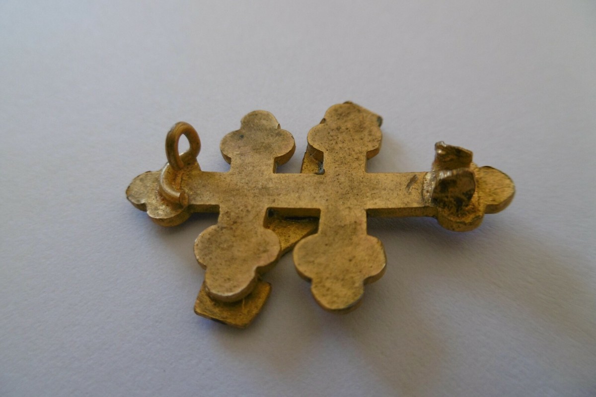 LOT INSIGNE FFI Résistance et chaine avec croix de Lorraine émaillée 1944 ww2 EUR 25,00