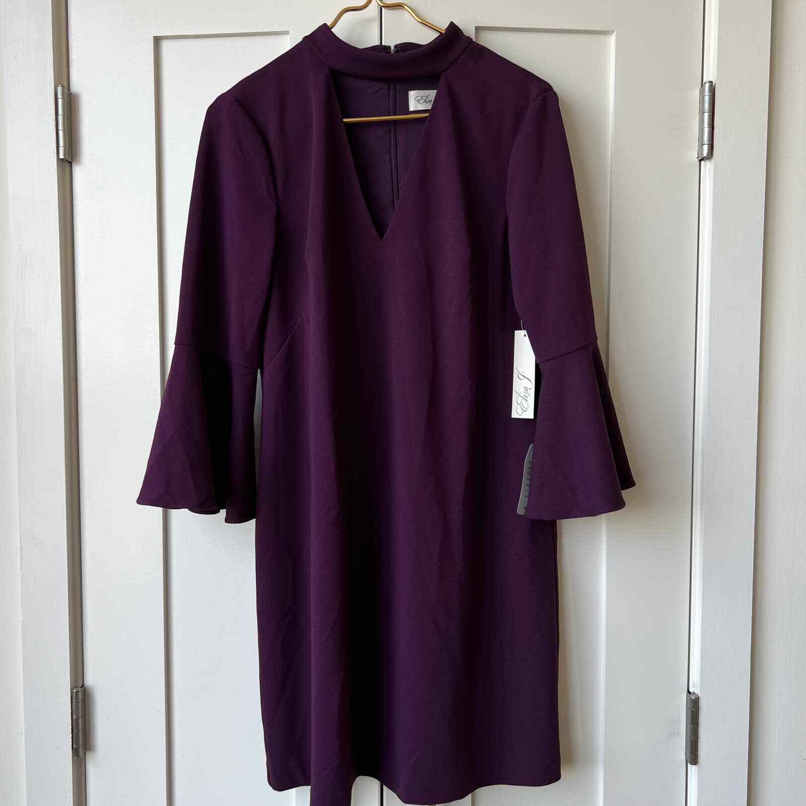 Eliza J Shift Short Casual Dress Purple Size 12 NWT - Gem