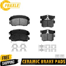 Front And Rear Ceramic Brake Pads For 2007 - 2011 Honda Cr-v Acura Rdx Crosstour