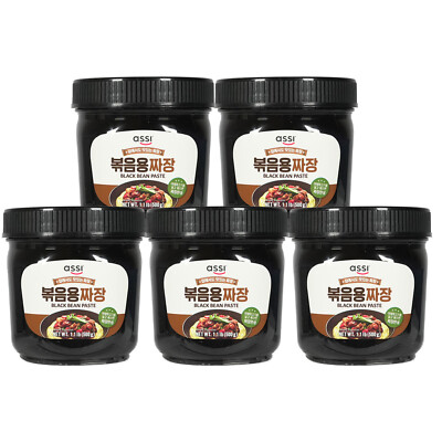 Schwarze Bohnenpaste Jjajang Chajang 5x500g Black Bean Paste Bohnensauce schwarz