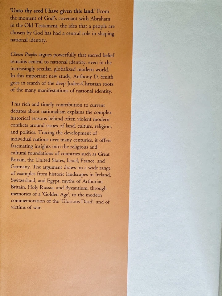 Chosen Peoples: Sacred Sources of National Identity by Anthony D. SMITH, OXFORD - image 2 of 4