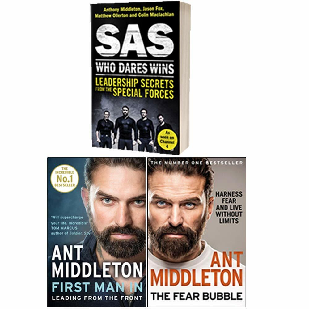 Anthony Middleton 3 Books Collection Set SAS Who Dares Wins,First Man In NEW