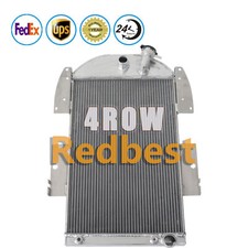 4 Rows Aluminum Radiator Fits 1934 1935 1936 Chevy Masterdeluxe Pickup 3.4l V8