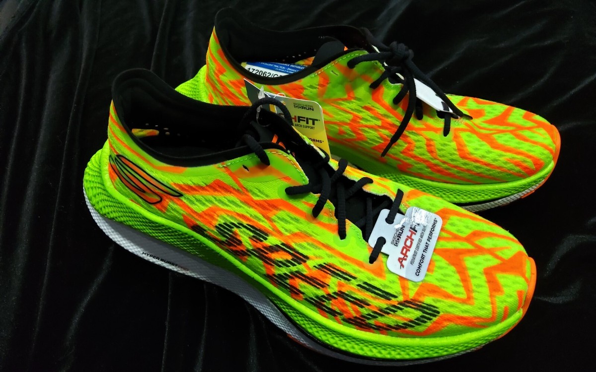 新品未使用　Skechers GO RUN SPEED BEAST 28 New WOMENS SKECHERS GO RUN SPEED BEAST GREEN ORANGE SZ 8 | eBay