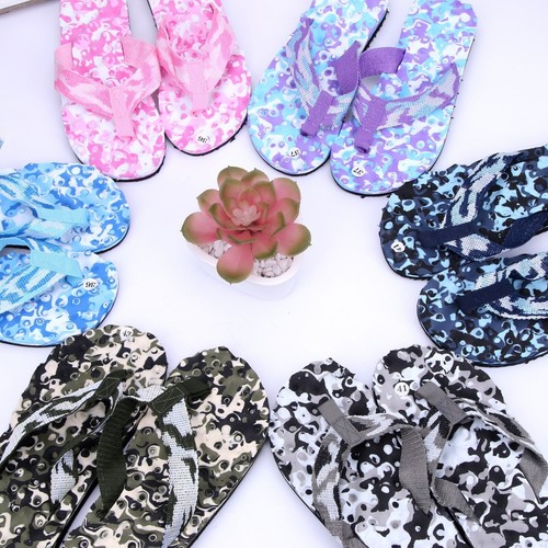Sandali da massaggio estivi donna donna spiaggia infradito ciabatte piatte scarpe UK - Foto 10 di 38