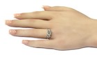 GIA certified 14k white gold 2.54ct princess diamond 3 stone engagement ring 5.5 — photo 8