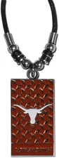 NCAA Texas Longhorns Gridiron Plate Necklace by Siskiyou Sports, 18"  Unisex