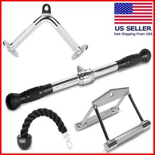 Tricep Rope Curl Bar Pull Down Press Cable Attachment Home Gym Exercise 4 Pieces