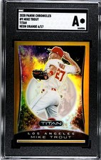 2020 Panini Chronicles Titan #9 Mike Trout NEON ORANGE /17 SGC A Authentic