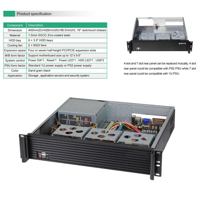 TOPLOONG ATX Security Monitoring Rakmount Nas Case  Empty server chassis