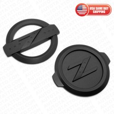 Set Nissan 350z 370z Nismo Front Rear Bumper Z Style Logo Emblem Badge Black