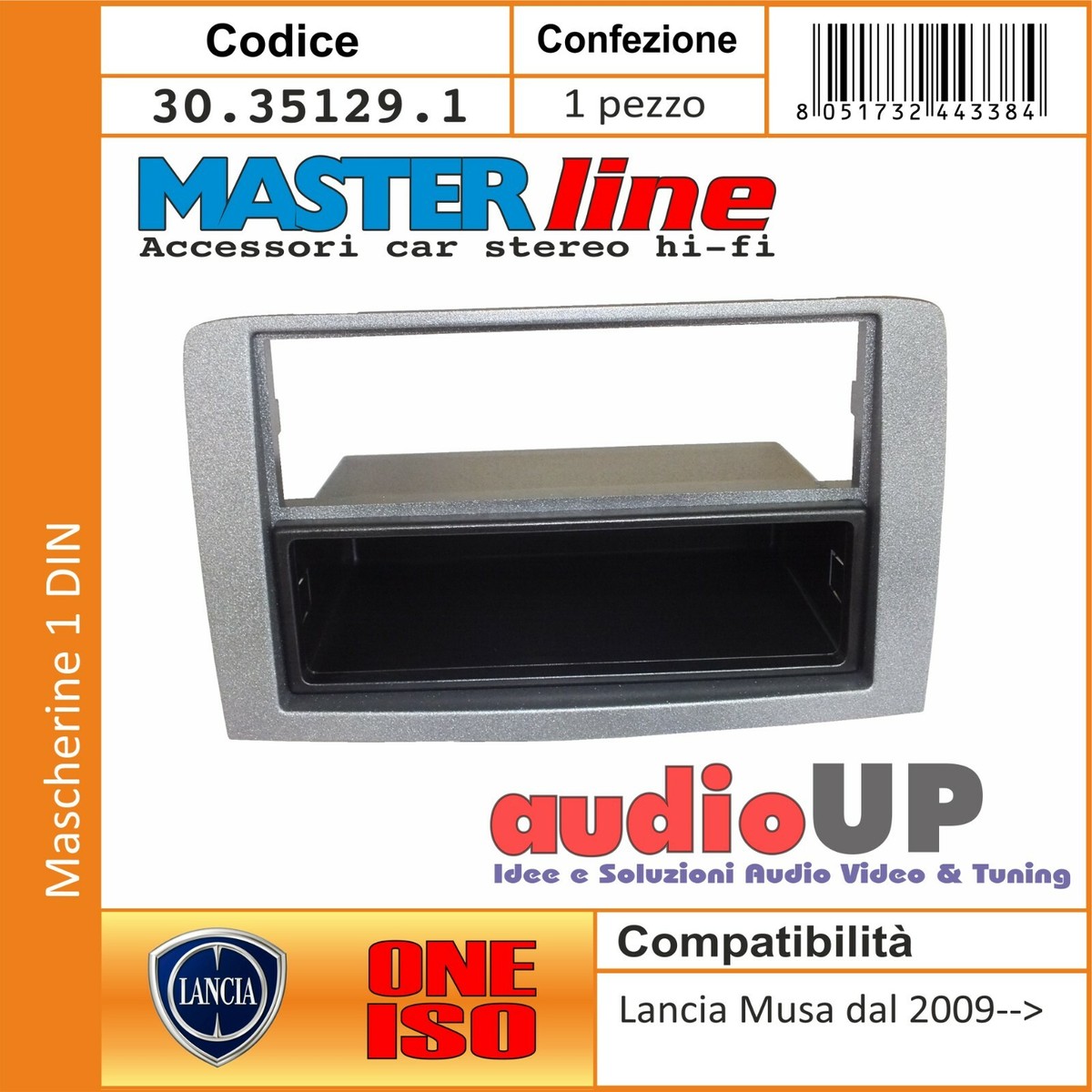 Mascherina Stereo Auto Radio 1 Din Specifica Compatibile per Musa dal 2004>2007 Mascherina Stereo Auto Radio 1 Din Specifica Compatibile per Musa dal 2004>2007
