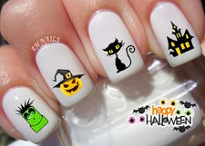 Halloween Nail Art Stickers Transfers Decals Set of 42 - A1253