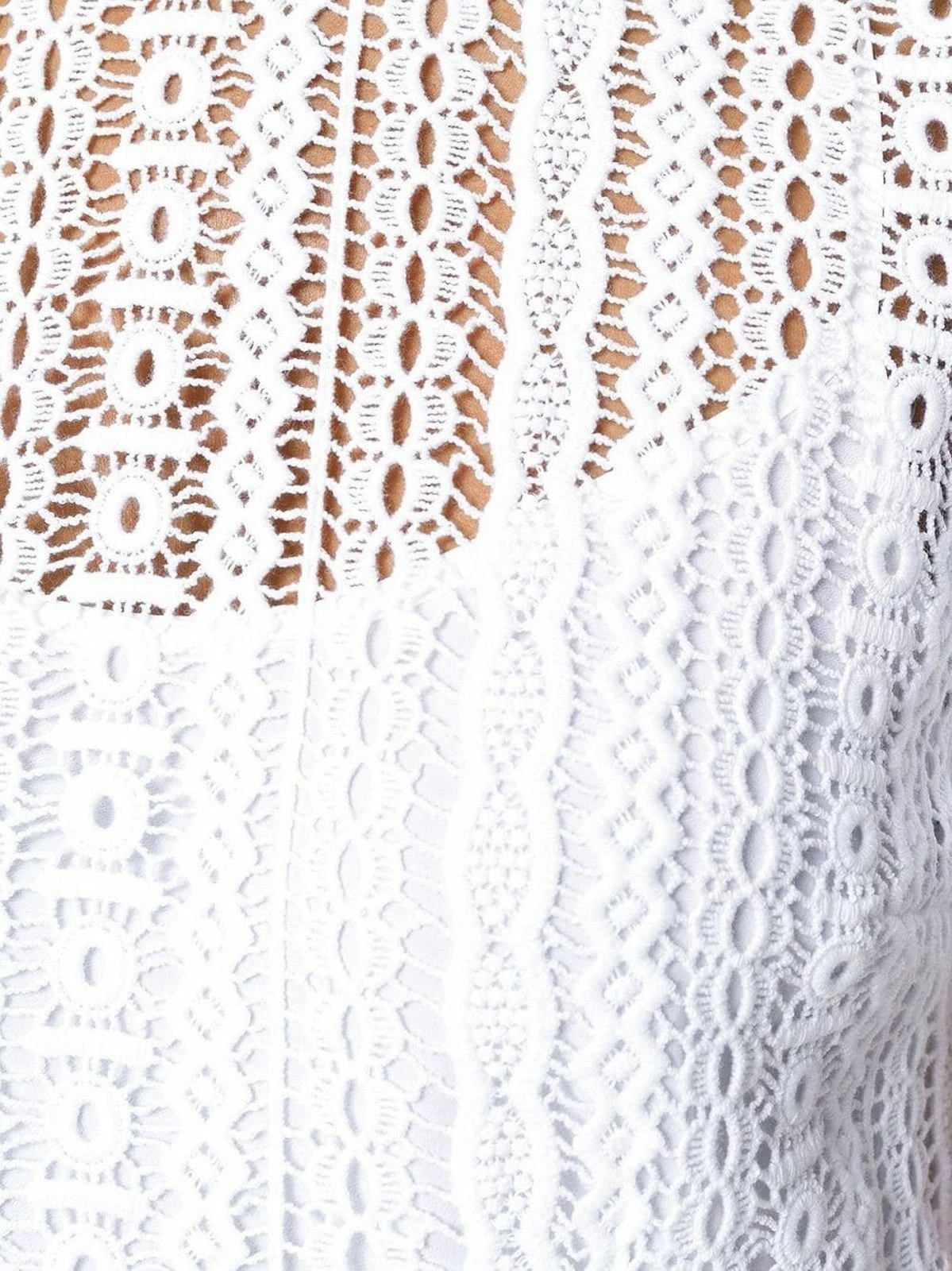 NUOVO MICHAEL KORS abito donna bianco cotone pizzo all'uncinetto maniche corte 34 36 38 $225