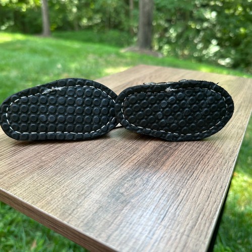Authentic Mexican Newborn Huaraches Black Handmade (Boys) - Picture 5 of 5