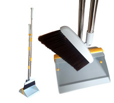 Brush and Pan Set . Long Reach. Adjustable Head.  For Floors and Ceilings