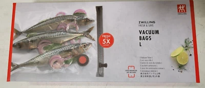 ZWILLING J.A. HENCKELS ZWILLING Fresh & Save Vacuum Sealer Seal Bags Airtight Food Storage 3X Large L