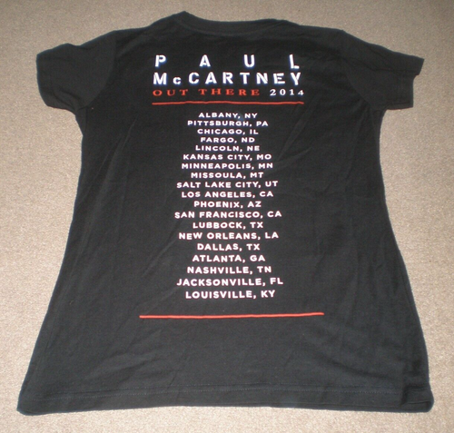 PAUL MCCARTNEY Official 2014 Concert Tour Shirt Women's Size Medium - Picture 2 of 3