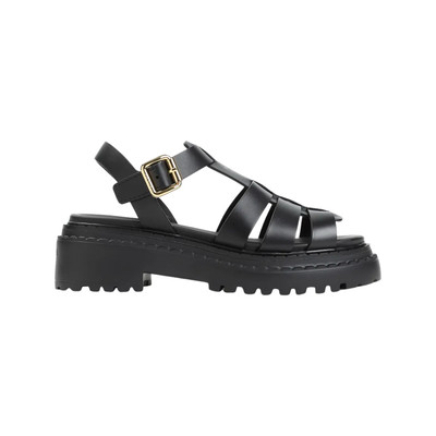 PRADA Monolith Black Leather Slide Sandals New & Authentic