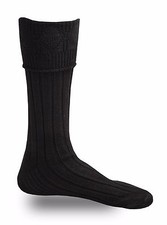 Black Men's Scottish Highland Wear Kilt Hose Socks S/M/L/XL