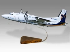 Fokker 50 Flugfelag Islands Desk Wood Airplane New Model Small Scale 1/100