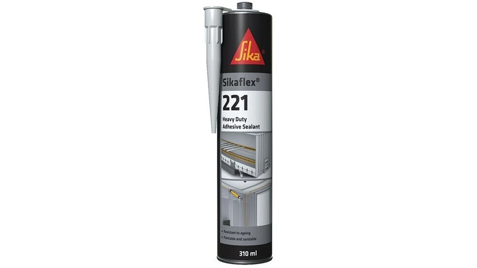 Sikaflex 221 White 310ml Cartridge Multi-Purpose Polyurethane Sealant - Image 1 of 1