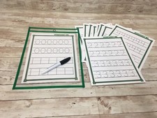 PRACTICE WRITING NUMBERS - 10 Worksheets - with Reusable Dry Erase Pocket