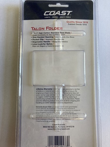 Coast 19477 One-Handed Opening Knife, Talon Folder Pocket Knife Brand 2 In Pack - Picture 3 of 5