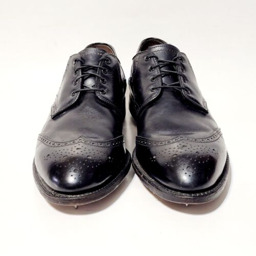 VINTAGE FootJoy Classics Black Leather Brogue Wingtip Lace Golf Shoes Men's 12B - Picture 13 of 23