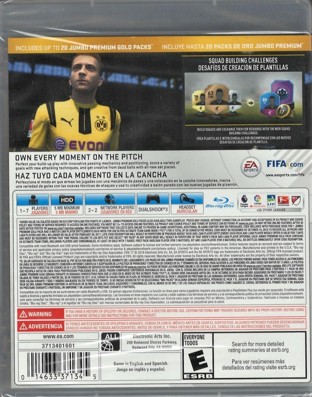 Fifa 17 PS3 - Seminovo - Tondin Games