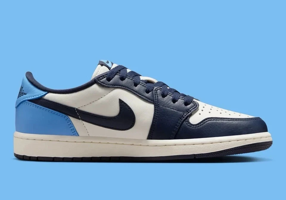 Nike Air Jordan 1 Low Obsidian UNC Sneakers Retro OG CZ0790-400 Mens Size - Image 3 of 4
