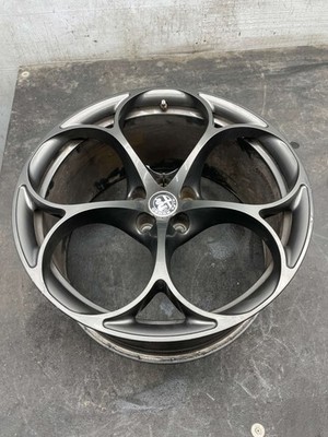2018 ALFA ROMEO STELVIO OEM 20X10 5 SPOKE WHEEL RIM | DARK GRAY *CURB RASH*