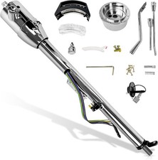 33 Inch Tilt Steering Column Wkey 9 Holes Chrome Automatic Shift Gm Style Ste 33 Inch Tilt Steering Column Wkey 9 Holes Chrome Automatic Shift Gm Style Ste
