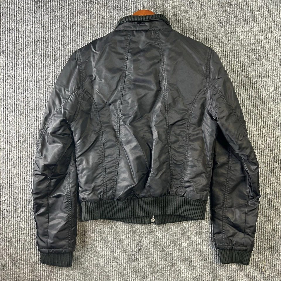 Chaqueta de bombardero grande negra vintage Y2K Billabong para mujer Foto 2 de 4