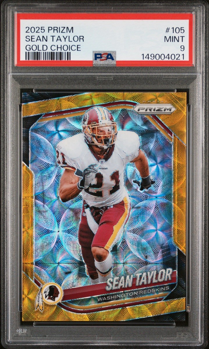 2025 Panini Prizm Choice Sean Taylor Gold /10 PSA 9 Washington