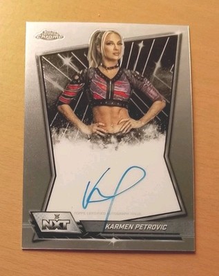 2026 Topps Chrome WWE - Karmen Petrovic - NXT Chrome On Card Autograph