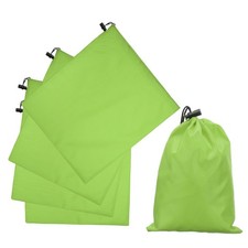 5er-Set f&uuml;r wasserdichte Zugbeutel 14x16 Zoll in Hellgr&uuml;n mit Kordelzug